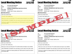 Local Meeting Notice Template